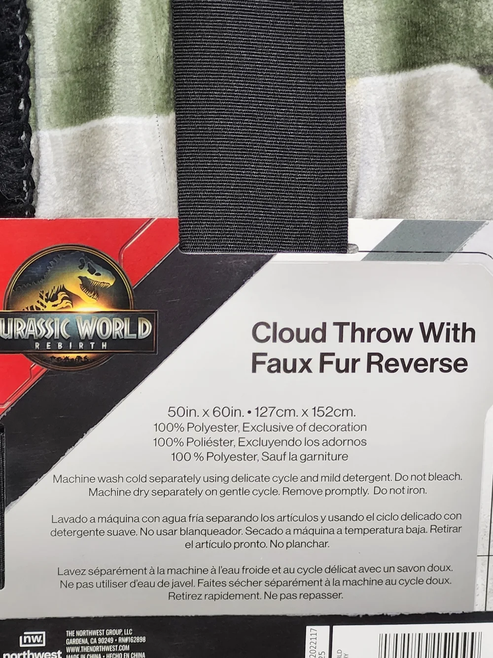 Jurassic World Rebirth Cloud Throw Blanket Dinosaurs Kids Lounge Faux Fur New